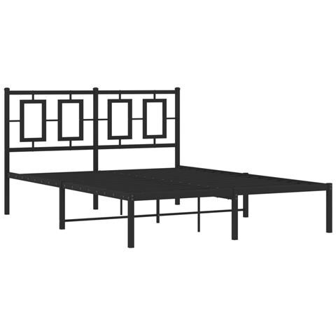 Giroletto Con Testiera In Metallo Nero 140x190 Cm - Foto 2
