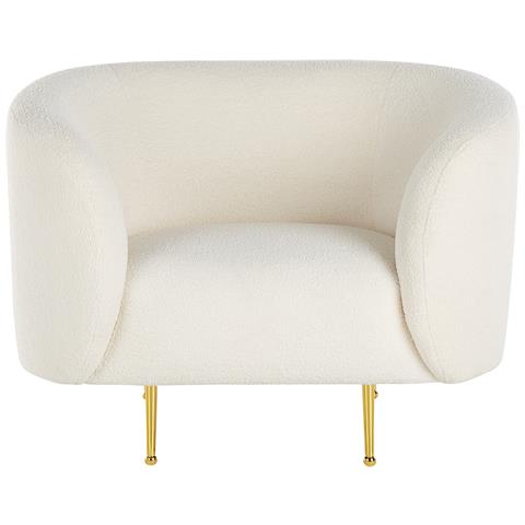 Poltrona Bouclè Bianco Loen - Foto 2