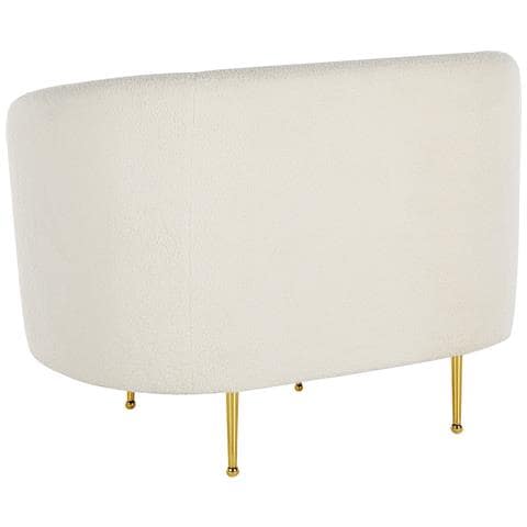 Poltrona Bouclè Bianco Loen - Foto 7