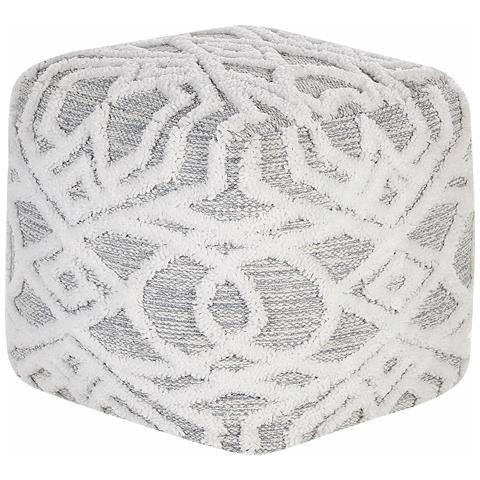 Pouf Bhilwara Cotone Grigio - Foto 5