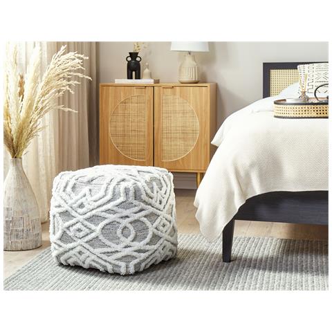 Pouf Bhilwara Cotone Grigio - Foto 1