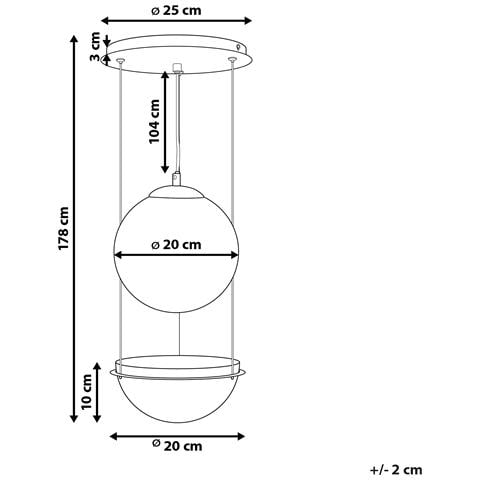 Lampadario Tobins Vetro Nero - Foto 2