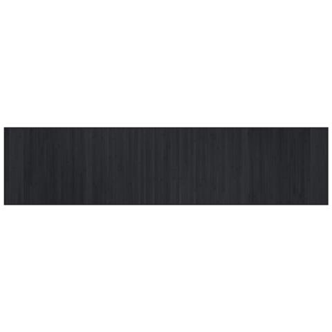 Tappeto Rettangolare Nero 70x300 Cm In Bambù - Foto 2