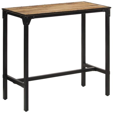 Tavolo da Bar 110x55x107 cm in Legno Grezzo Massello di Mango - Foto 10