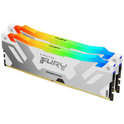 FURY 64GB 6400MT /s DDR5 CL32 DIMM (Kit da 2) Renegade RGB Bianco XMP - Foto 1