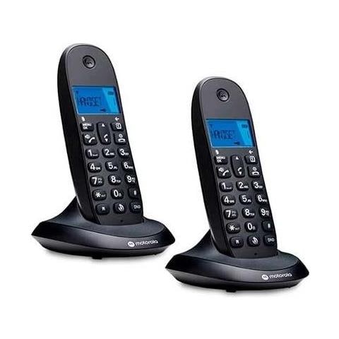 Motorola Telephone Wireless Dect Digital C1002cb+ Black/backlit Screen/hands-free/50counts 107c1002cb+ (107c1002cb+) - Foto 2