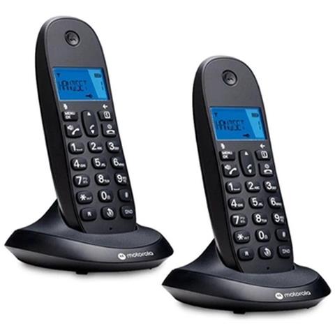 Motorola Telephone Wireless Dect Digital C1002cb+ Black/backlit Screen/hands-free/50counts 107c1002cb+ (107c1002cb+) - Foto 1
