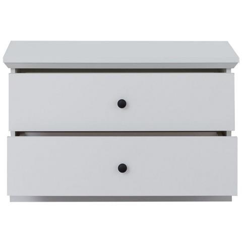Panca Con Portaoggetti Brandson - Bianco - Truciolare Melaminico - 81x49x41 Cm - Foto 2