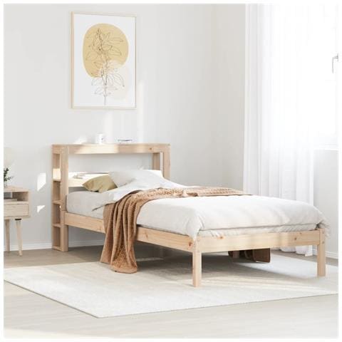Letto Senza Materasso 75x190 Cm In Legno Massello Pino - Foto 1