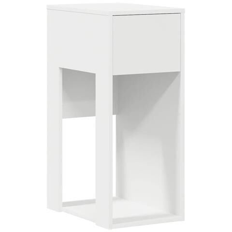 Supporto A Torre Per Computer Con Cassetto Bianco 30x44x74 Cm - Foto 2
