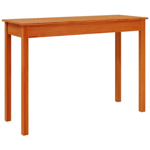 Tavolo Consolle Marrone Cera 110x40x75cm Legno Massello Di Pino - Foto 1