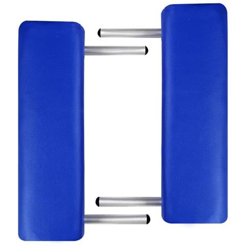 Lettino Pieghevole Da Massaggio Blu 2 Zone Con Telaio Legno - Foto 1