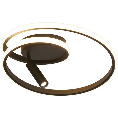 Plafoniera Led Dimmerabile: 40cm 37w Nera Con Telecomando Per Lampada Da Cucina - Foto 1