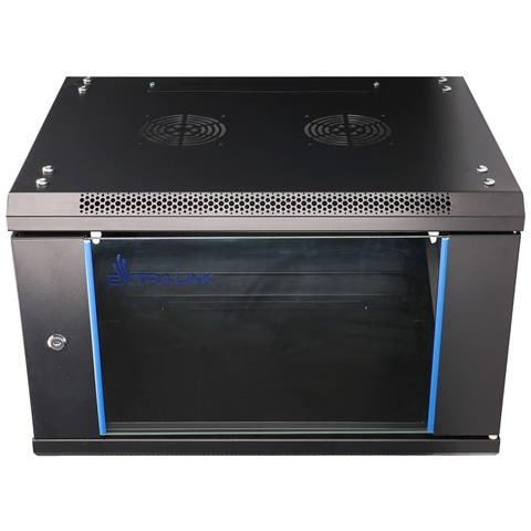 Extralink Armadio per montaggio su rack 6U 600x600 Nero montaggio a parete, Da parete, 6U, 30 kg, Lucchetti, Griglie, Rotelle - Foto 1