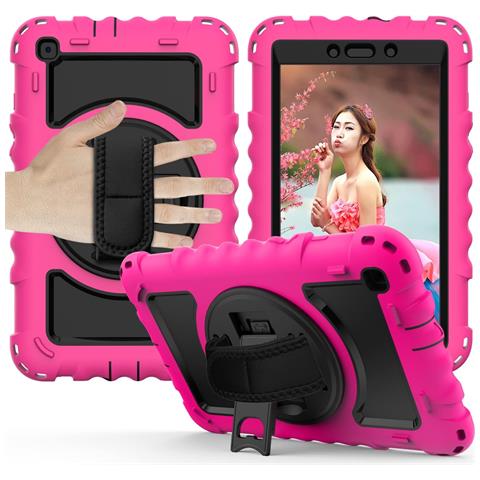 Custodia Per Samsung Tab A 10.4” Con Supporto E Tracolla Rosa - Foto 1