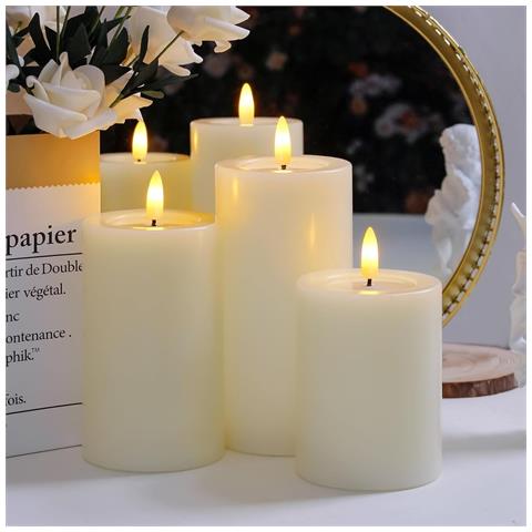 Set Di 6 Candele Led Senza Fiamma Con Telecomando, A Batteria, Luce Bianca Calda - Foto 2