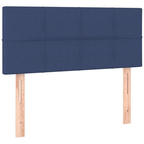 Letto a Molle con Materasso e LED Blu 120x190 cm in Tessuto - Foto 9