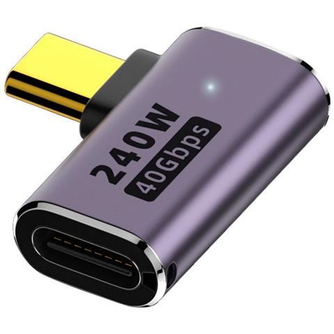 Adattatore Multifunzionale 240w: Usb4.0 Type-c Maschio-femmina A Gomito Laterale 40gbps - Foto 1