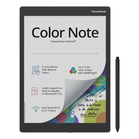 Color Note lettore e-book Touch screen 32 GB Wi-Fi Nero, Blu - Foto 1