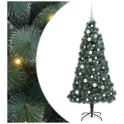 Albero di Natale artificiale pre-illuminato con set di palline - Foto 1
