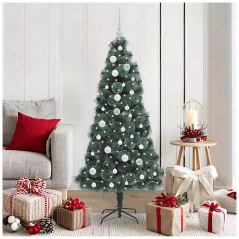 Albero di Natale artificiale pre-illuminato con set di palline - Foto 2