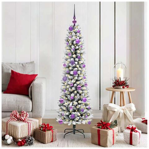 Albero di Natale artificiale con 150 LED Bianco 150 cm - Foto 2