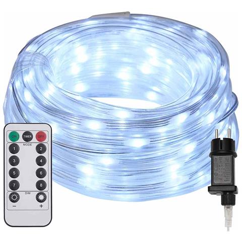 Luce a corda con 120 LED Bianco Freddo 5 m PVC - Foto 1