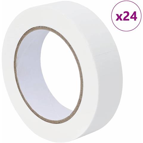 Nastri Adesivi per Pittori 24 pcs Bianco 30mm x 50m Carta - Foto 1