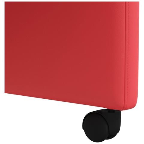 Sedie da Pranzo con Ruote con ruote 2 pcs Rosso 58 x 65 x 98 cm - Foto 9