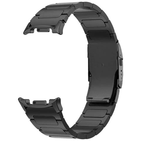 Cinturino In Metallo Titanio Con Doppia Chiusura Compatibile Con Samsung Watch 8/8 Classic Black - Foto 1