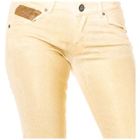 Pantalone Stretch Effetto Lucido Con Vestibilità Basso Con Taglio Skinny Hwt012 Donna - Foto 2