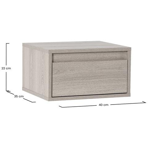 Comodino Sospeso Tori 1 Cassetti Effetto Rovere - Foto 7