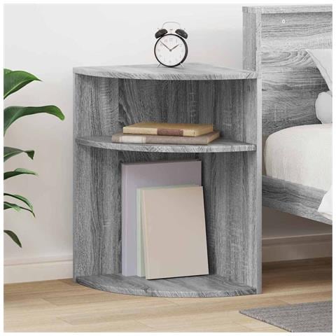 Tavolino Grigio Sonoma 39,7 x 39,7 x 60 cm Legno multistrato - Foto 2