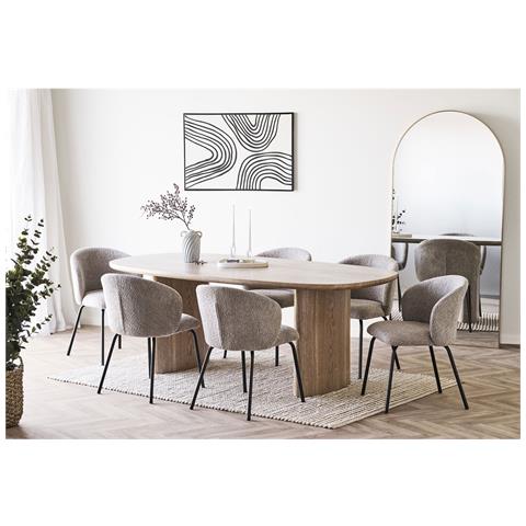 Set Di 2 Sedie Safira-beige-tessuto-58x56x79 Cm - Foto 8