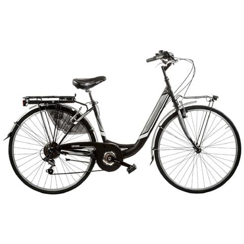 Bici Da Donna Misura 26 X 1,38 Bicicletta Linea Venere City Bike Con Cambio 6v Completa Di Accessori Con Luci A Led - 43 Titanio Verde Lime - Foto 2