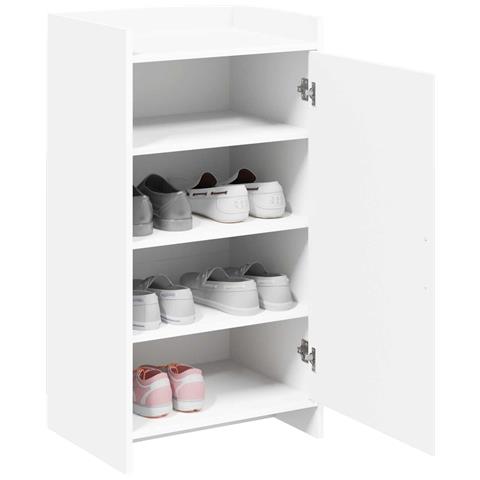 Mobile per scarpe Bianco 48 x 36 x 92 cm Legno ingegnerizzato - Foto 2
