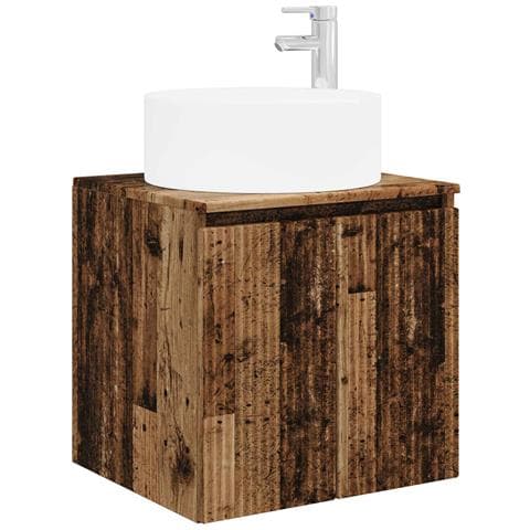 Mobile lavabo da parete Legno antico 49,5 x 44,5 x 65,5 cm - Foto 1