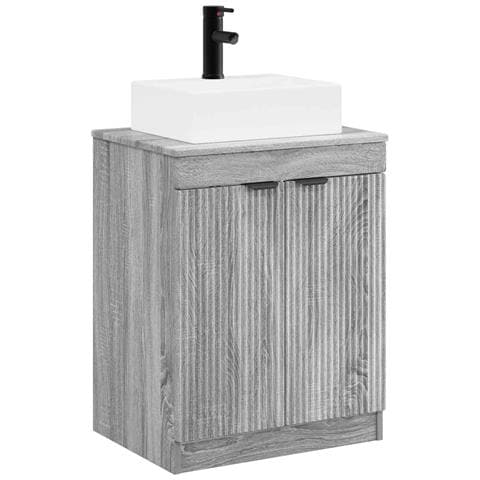Set di mobili per il bagno Sonoma grigio Legno ingegnerizzato - Foto 1