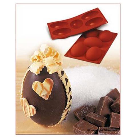 Stampo uovo 5cavita 10x7cm classic terracotta silicone - Foto 1