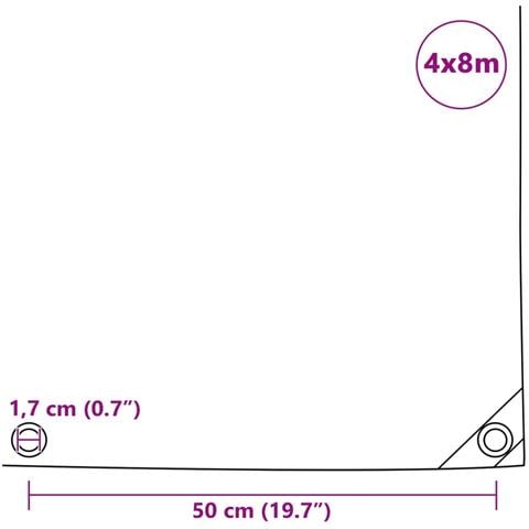 Telone 650 G / m² 4x8 M Blu - Foto 6