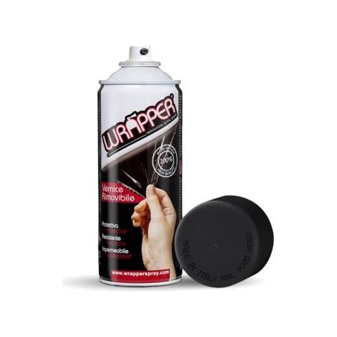 Bomboletta Wrap Wrapping Pellicola Spray Removibile Tuning Colore Nero Opaco Ral 9005 Da 400ml Il Prodotto Del Momento - Foto 1