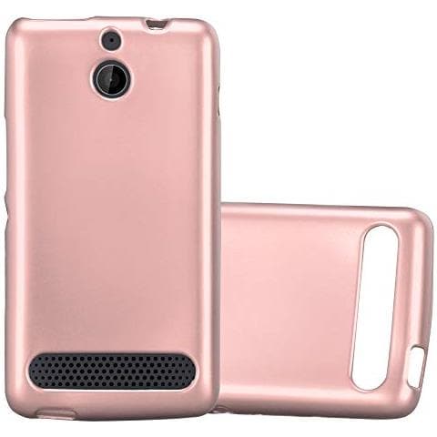 Custodia Compatibile Con Sony Xperia E1 In Oro Rosa Metallico - Coperchio Protettivo In Silicone Tpu Flessibile - Foto 1
