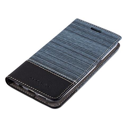 Custodia Compatibile Con Samsung Galaxy S7 In Blu Scuro Nero - Coperchio Protettiva Con Chiusura Magnetica, Funzione Stand E Tasca Per Le Carte - Foto 2