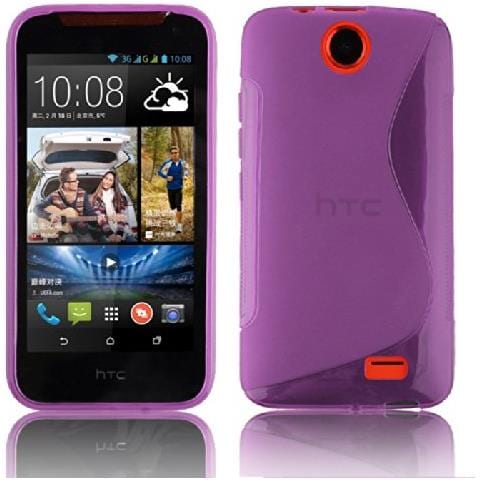 Htc Desire 310 Custodia Silicone Tpu Disegno S In Lila Orchidea - Morbida Cover Protettiva Super Sottile Con Bordo Protezione - Back Case Ultra Slim Gel Bumper Fina Antiurto Guscio Originale - Foto 1