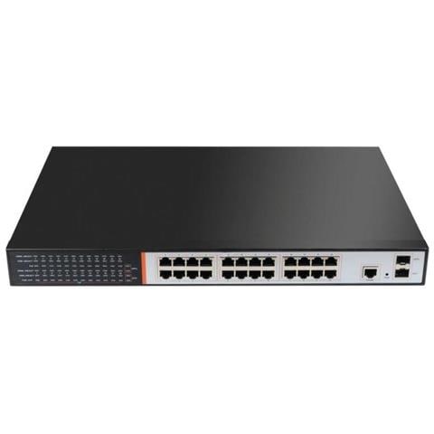 Switch Di Rete 24 Porte Gigabit Poe 300 Watt + 2 Porte Sfp Per Fibra Ottica - Foto 1