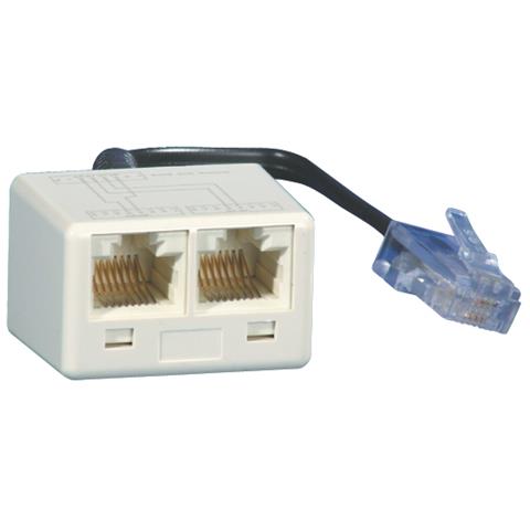 130607440101-E RJ-45 2x RJ-45 Bianco cavo di interfaccia e adattatore - Foto 1