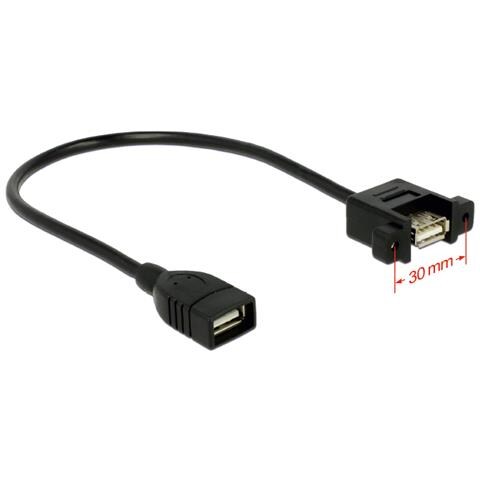 0.25m 2xUSB2.0-A 0.25m USB A USB A Nero cavo USB - Foto 1