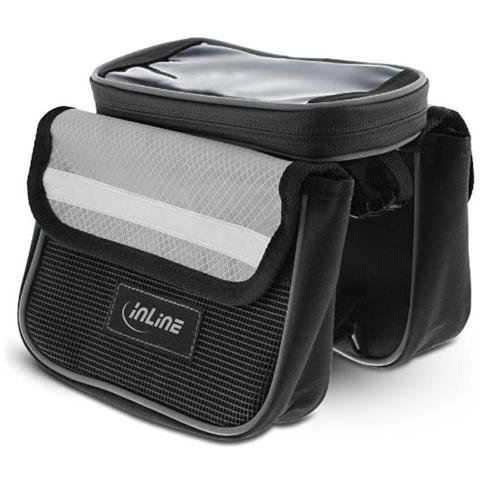 55669 Borsa Da Bicicletta Nylon Nero Cestino E Borsa Per Bicicletta - Foto 1