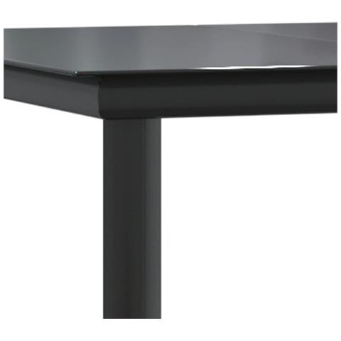 Set Salotto Giardino Con Cuscini 7 Pz Nero E Grigio Polyrattan - Foto 2