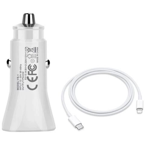 Set Caricabatteria Per Auto Usb-c Da 20 W Per Iphone 14, 13 Pro, 13 Pro Max, 12 Pro Max, 11 Pro - Foto 3